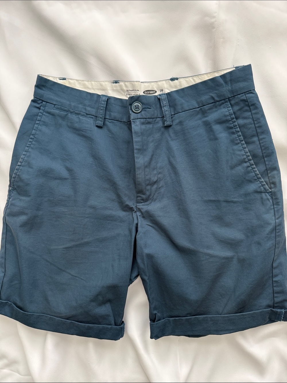 Old Navy Slate Blue Men’s Flat-Front Shorts